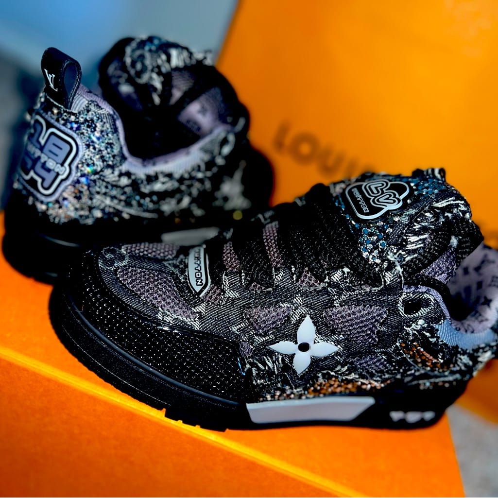 Louis Vuitton Skate Sneaker Black Swarovski Monogram